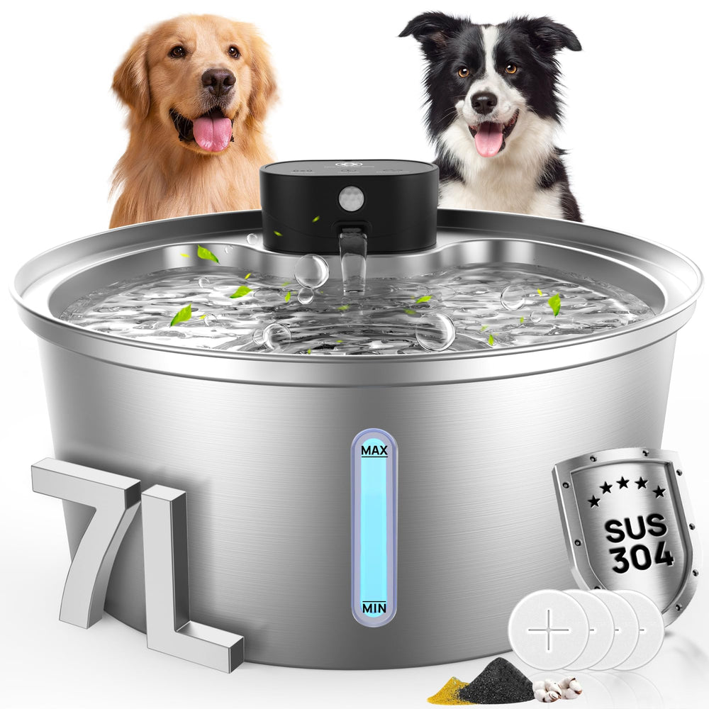 BEST JAJA 7L fountain with visual water window shows current water level at a glance