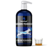 Best Paw Nutrition liquid glucosamine for dogs bottle highlights joint support and easy daily dosing.