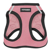 Best Pet Supplies all-weather harness front view with pink trim for everyday walks