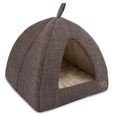 Best Pet Supplies domed cat bed front view shows enclosed cozy space for privacy and security.