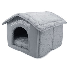 Best Pet Supplies domed cat bed in silver for a cozy indoor retreat.