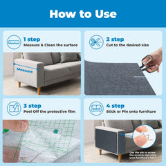 Catify mat with adhesive stickers included for quick, tool-free setup.