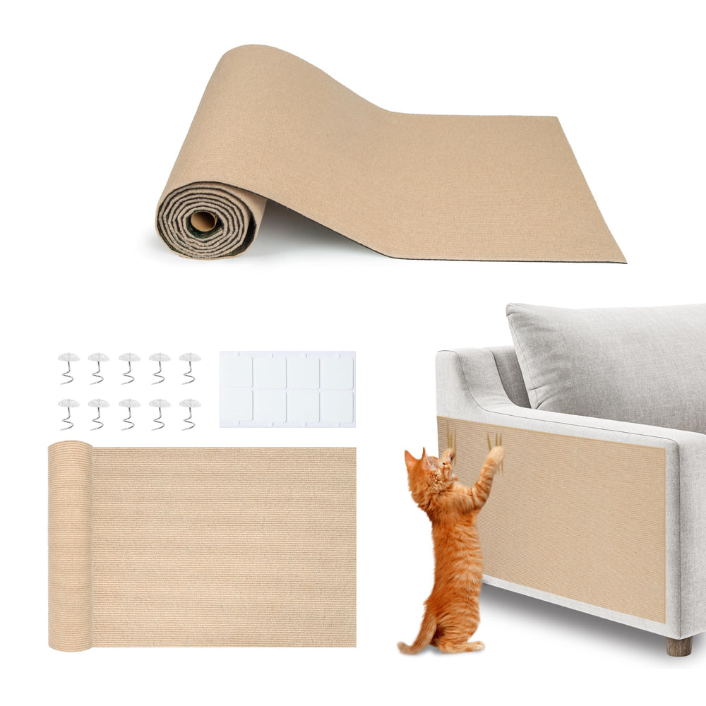 Best Pet Supplies Catify Scratcher peel-and-stick mat protects furniture and reduces claw marks.