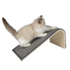 Best Pet Supplies Catify ramp gray front view shows durable sisal scratch surface.