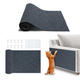 Best Pet Supplies Catify scratch mat on sofa protects furniture from claws.