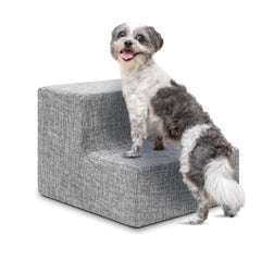 Best Pet Supplies dog stairs foam steps on the couch provide easy access.