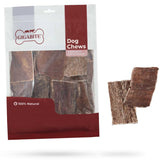 Best Pet Supplies' Gigabite Beef Esophagus Sticks pack shown, natural single-ingredient chew for all breeds.
