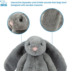 Best Pet Supplies orangutan plush toy exterior with durable stuffing supports soft mouth chewers.