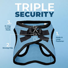 Best Pet Supplies harness with reflective bands boosts visibility during evening walks.