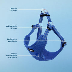 Best Pet Supplies Voyager adjustable chest-strap ensures a snug, customizable fit.