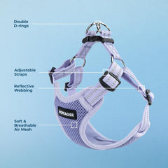 Best Pet Supplies Voyager measuring guide visual helps you pick the right size confidently.