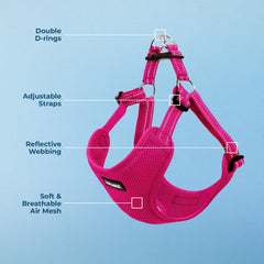 No-pull chest pressure design of Voyager harness promotes calmer walks