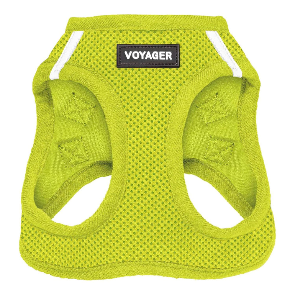 Best Pet Supplies Voyager Step-in Air Harness in lime green mesh for all-weather use and comfort