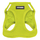 Best Pet Supplies Voyager harness front view in lime green for secure step-in use