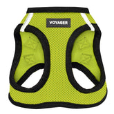 Best Pet Supplies Voyager Step-in Air Harness with lime green front view for comfortable daily walks.