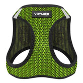 Best Pet Supplies Voyager Step-in Air Harness in lime green, front view, comfortable year-round walks.