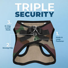 Voyager step-in air harness side view showing breathable mesh.