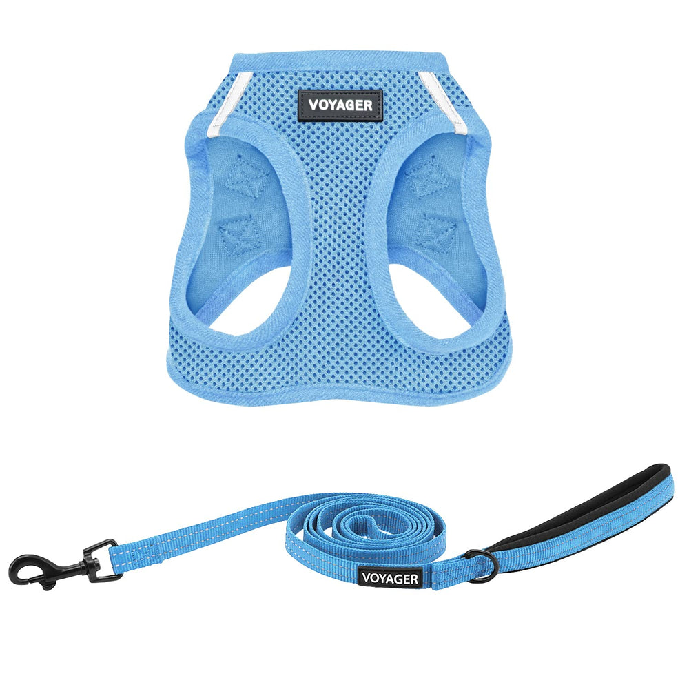 Best Pet Supplies Voyager Step-in Air Mesh Harness on dog for year-round walks
