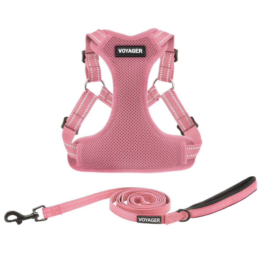 Best Pet Supplies Voyager step-in harness pink side view for easy on-boarding during walks