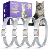 BestHoby flea collar for cats in package, promoting long-lasting plant-powered protection.