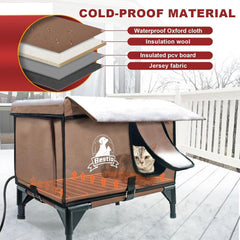 Bestio cat house insulated walls emphasize warmth retention during cold days