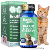 BestLife4Pets cat joint supplement bottle with easy dosing tiny pills