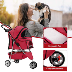 BestPet 6.3-inch wheels glide smoothly over varied terrain for a comfortable stroll.