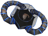 BETYMAN outdoor cat enclosure with two tunnels for double active play.