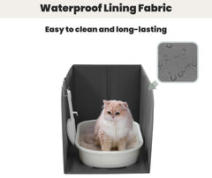 Beveetio removable mat traps litter and reduces odors.