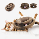Bfbawm Kitty Curls foldable scratcher with ball for indoor play.