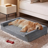 BFPETHOME dog bed rose plush surface promotes calm rest.