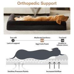 BFPETHOME orthopedic egg-crate foam demonstrates joint-supporting comfort.