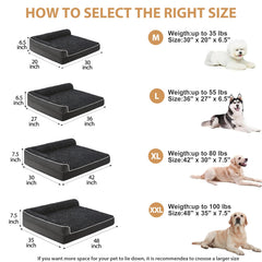 BFPETHOME 36x27x6.5 inch bed fits large dogs up to 55 lbs