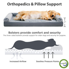 BFPETHOME waterproof inner layer protects foam for easy care.