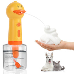 BGGo Electric Dog Shampoo Dispenser in duck design for easy bath time.