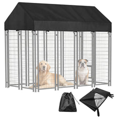 Bhyhok dog kennel cover roof shielding outdoors from rain and sun.
