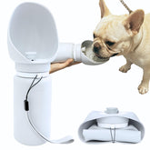 BICYSTAR collapsible dog bottle folded for compact carry during walks.
