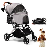 Bicystar pet stroller side view for easy all-terrain walks