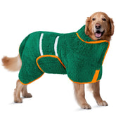 Bienbee dog bathrobe with quick-dry fleece for faster post-bath drying.