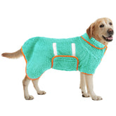 Bienbee dog bathrobe with quick-drying fleece helps coats dry faster after baths