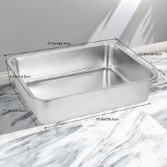 BierBear stainless steel litter box top-view highlighting easy cleaning access.