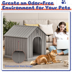 Bifanuo dog house hidden vents promote fresh air circulation.