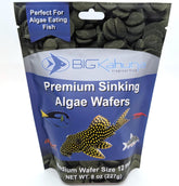 BIG KAHUNA TROPICAL FISH algae wafer packaging proving freshness and easy storage