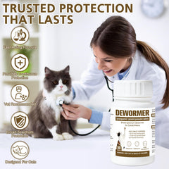 BiKontrun cat dewormer being dosed by mouth