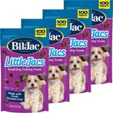 Bil-Jac Little Jacs chicken liver treats packfront ideal training reward.