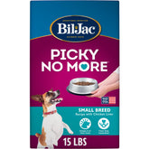Bil-Jac Picky No More small breed kibble reseal bag shows preserved freshness for picky eaters