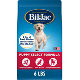 Bil-Jac Puppy Select bag highlights fresh chicken formula for growing puppies