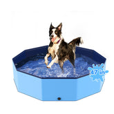 Bilibara 47-inch foldable dog pool setup for outdoor cooling