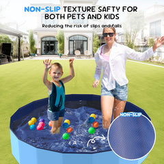Bilibara 63-inch pool non-slip bottom emphasizes safer dog play
