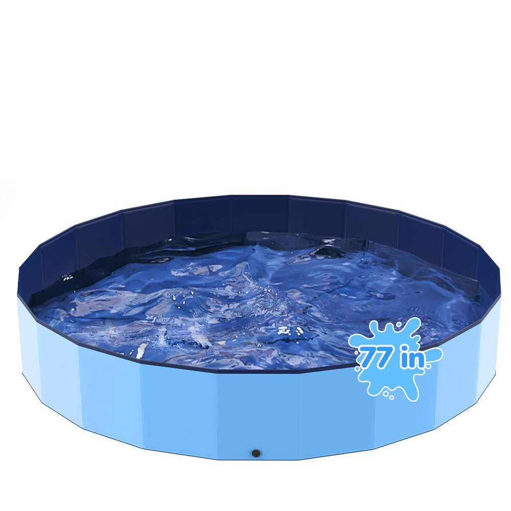 Bilibara 77-inch foldable dog pool for cooling and play outdoors